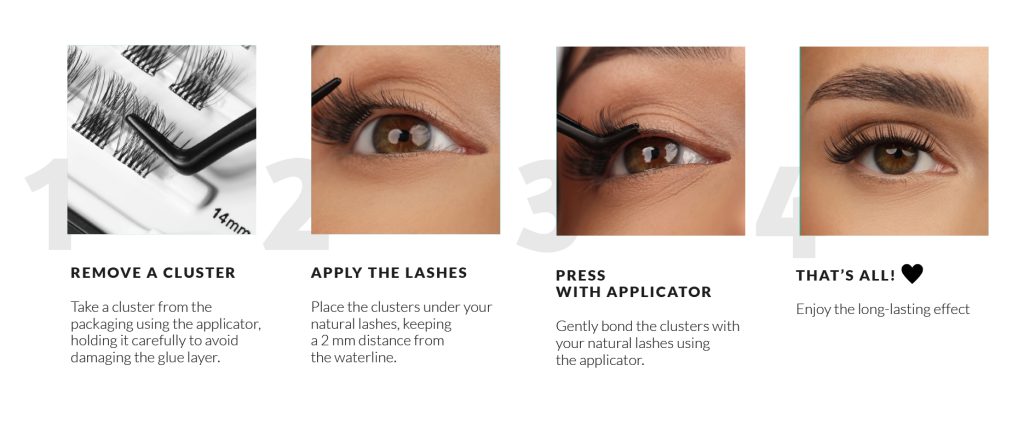APPLIQUEZ LES STICK & GO LASHES EN 3 ÉTAPES